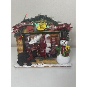 Bass Pro Shops SANTA'S WONDERLAND LED Light Up Picture Frame - WORKS!